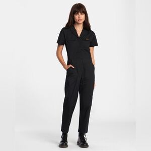 RVCA Women Dayshift Collection Jumpsuit - Small - Black